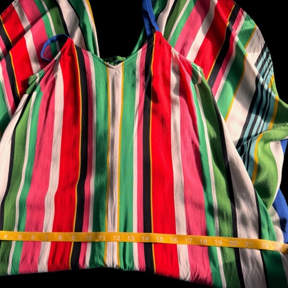 MSK Womens Voluminous Legs Romper Size SMALL Vibrantly Colored Stripes - Picture 8 of 8